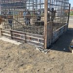 Encofrado de losa, fundaciones. Fabricación de las tapas del canal de tuberías